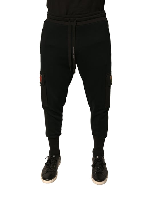Black Cargo Joggers Casual Style - Image 2