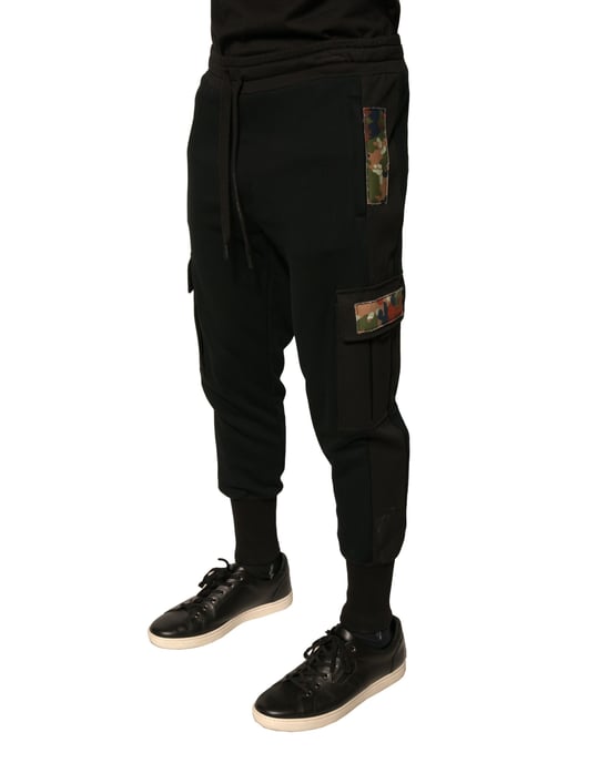 Black Cargo Joggers Casual Style - Image 3