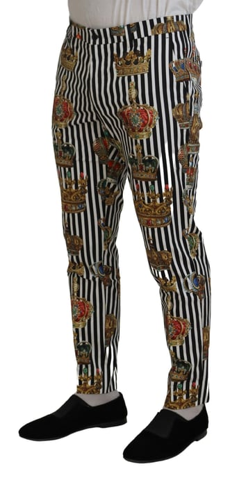 Kroonprint Broek Zwart-witte Strepen - Image 3