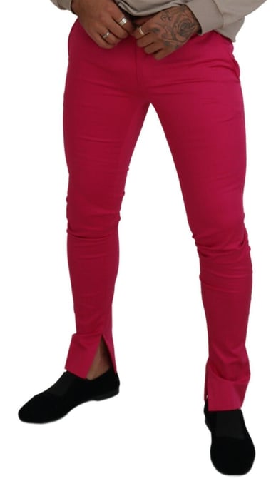 Slim Fit Ankle Pants With Side Slits - Image 4