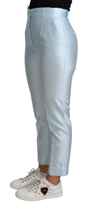 Dolce Gabbana Light Blue Zijde Broek - Image 2
