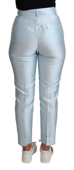 Dolce Gabbana Light Blue Zijde Broek - Image 3