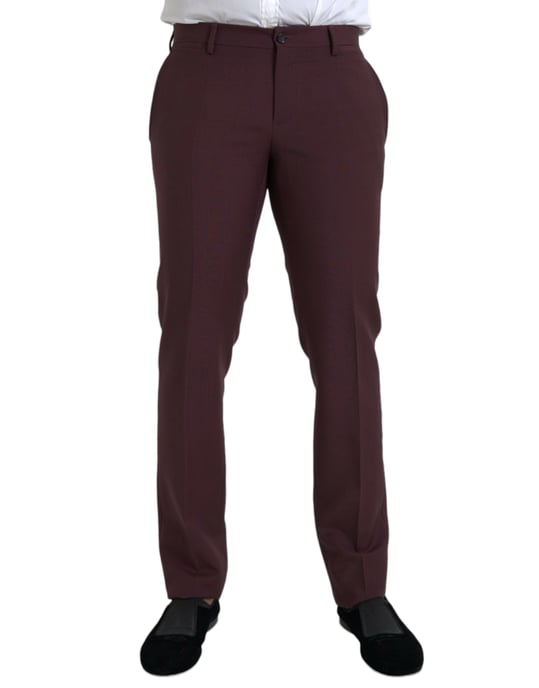 Classicfit Burgundy Trousers - Image 1