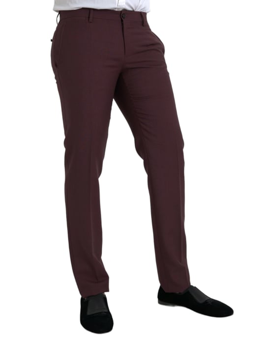 Classicfit Burgundy Trousers - Image 2