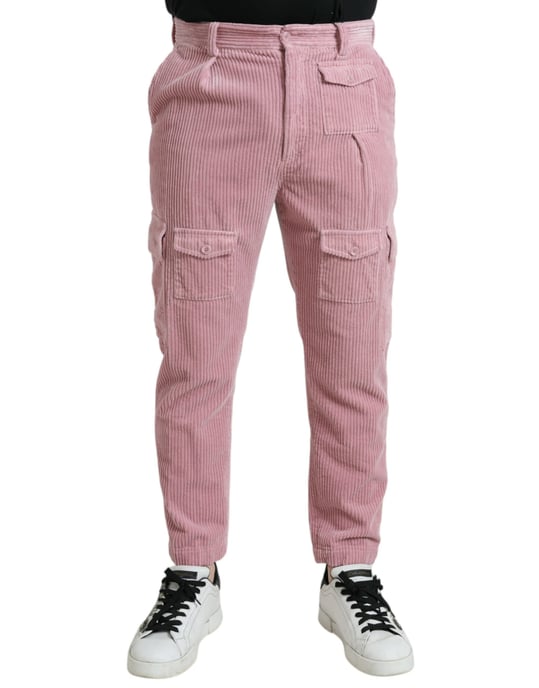 Corduroy Cargo Pants Pink - Image 1