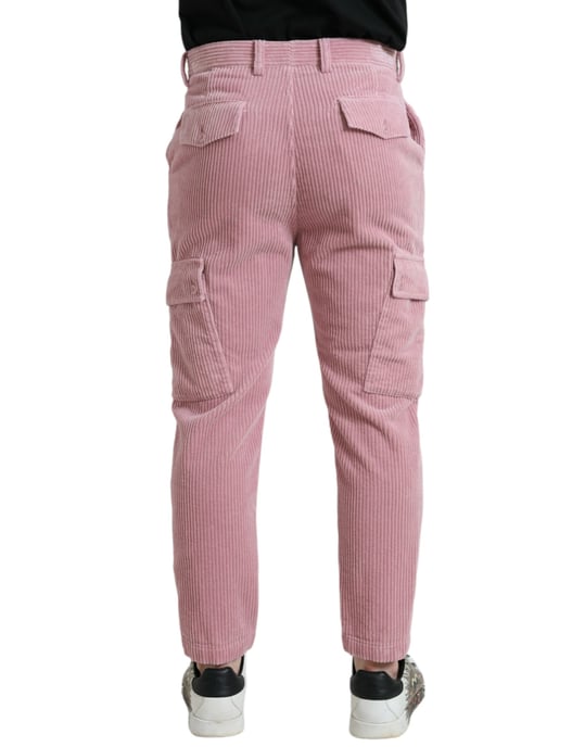 Corduroy Cargo Pants Pink - Image 2