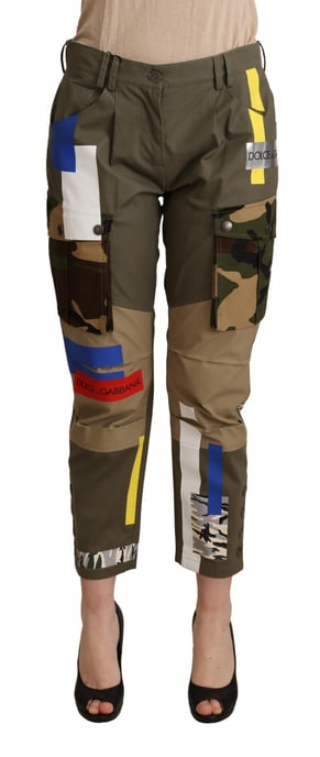 Multicolor Camouflage Patchwork Broek Pan72085 - Image 1