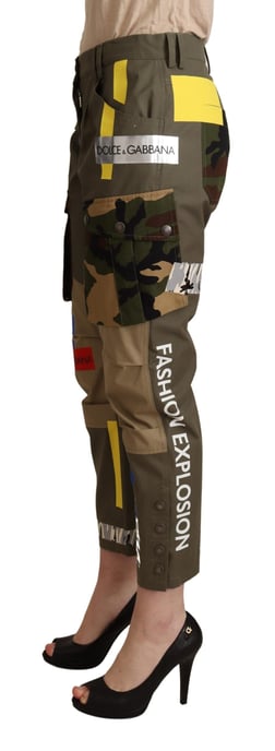 Multicolor Camouflage Patchwork Broek Pan72085 - Image 2