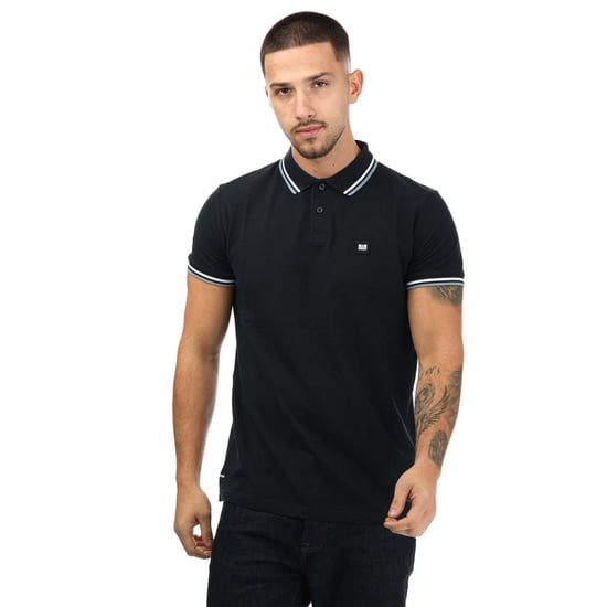 Weekend Offender Herr Vancouver Tipped Polo Shirt (Marinblått) - Image 1