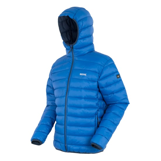 Regatta Mens Marizion Baffled Hooded Padded Jacket (Blue) - Image 3