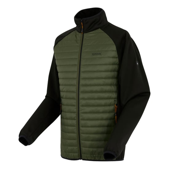 Regatta Clumber Hybrid Jacket för herrar (Olive Night/Svart) - Image 3