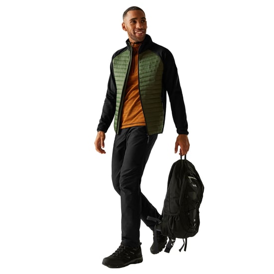 Regatta Clumber Hybrid Jacket för herrar (Olive Night/Svart) - Image 5