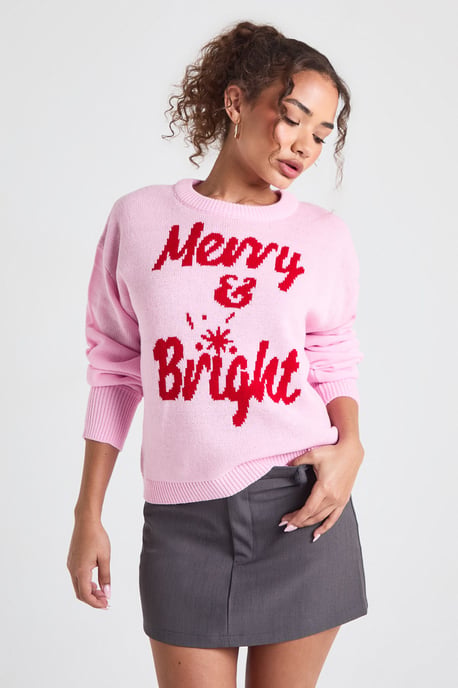 Merry and Bright Christmas Jumper - Image 1
