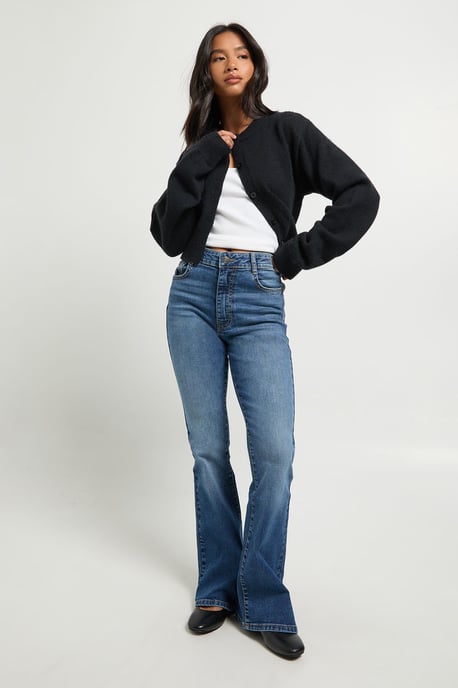 Petite High Waist Booty Lifting Flared Jean - Image 1
