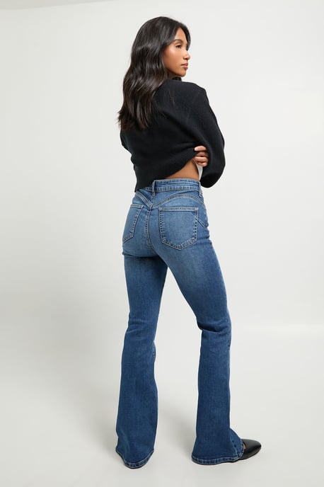 Petite High Waist Booty Lifting Flared Jean - Image 2