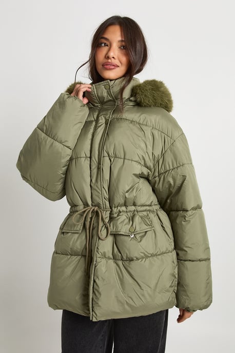 Faux Fur Trim Parka - Image 1