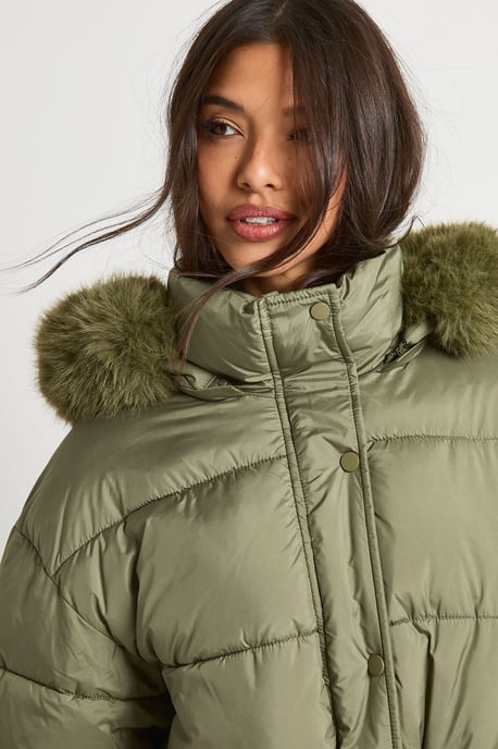 Faux Fur Trim Parka - Image 4