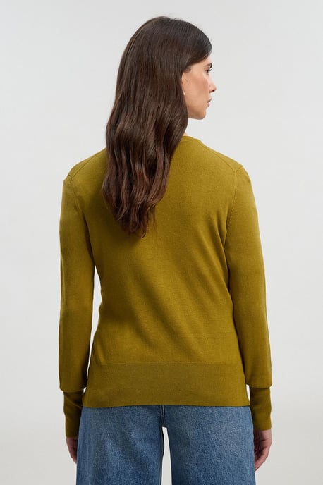 Viscose Blend Popper Knitted Cardigan - Image 4