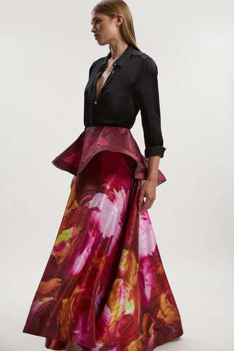 Lily Macrae - Textured Ruffle Detail Prom Skirt - Image 1
