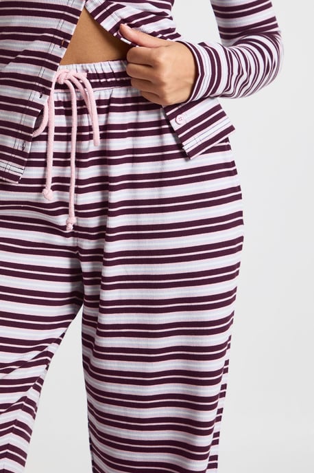 Stripe Rib Drawcord Trouser - Image 2
