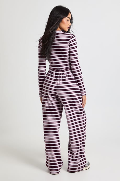 Stripe Rib Drawcord Trouser - Image 4