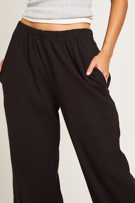 Petite Rib Wide Leg Trouser - Image 4