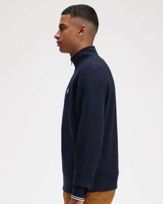 Half Zip Sweatshirt in Dark Blue - Image 2