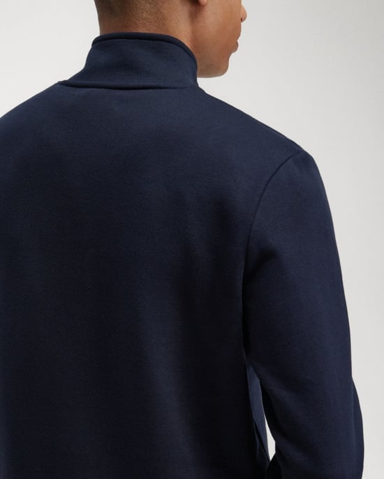 Half Zip Sweatshirt in Dark Blue - Image 3
