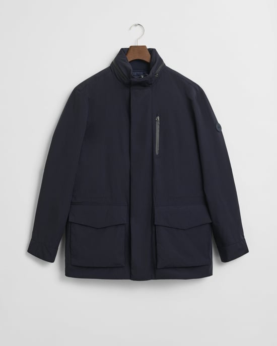 Double GANT Mens Double Mid Length Jacket Mid Length Jacket in Dark Blue - Image 4
