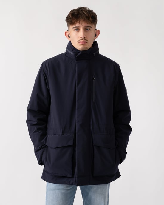 Double GANT Mens Double Mid Length Jacket Mid Length Jacket in Dark Blue - Image 5