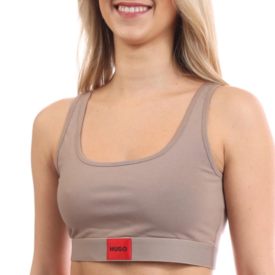 Dames Hugo Red Logo Label Bralette in Bruin - Image 2