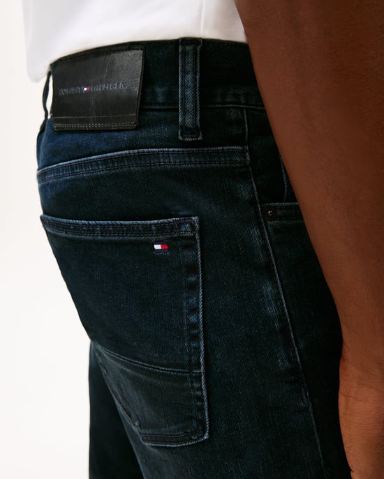 Core Denton Straight Leg Jeans in Dark Blue - Image 4