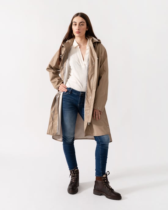 A-Line Raincoat in Sage Green - Image 5