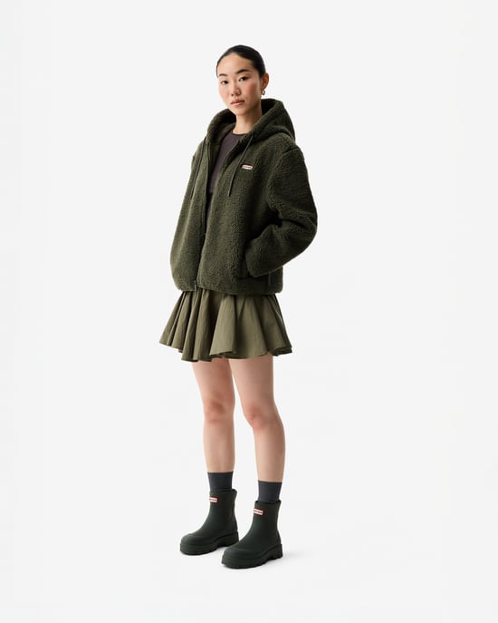 Bonelle Hunter Bonelle Womens Borg Fleece Jacket Jacket in Dark Green - Image 2