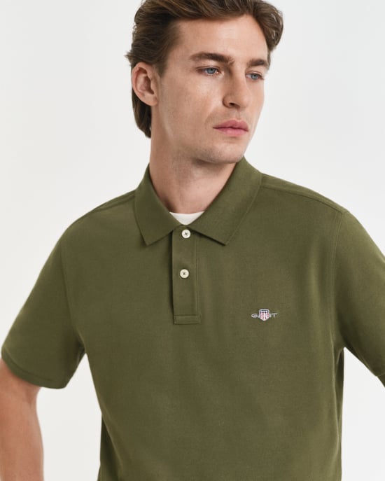 Regular Fit Polo in Dark Green - Image 4