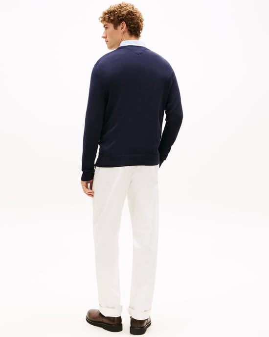 Essential Essential Quarter-Zip Jumper in Navy - Image 2