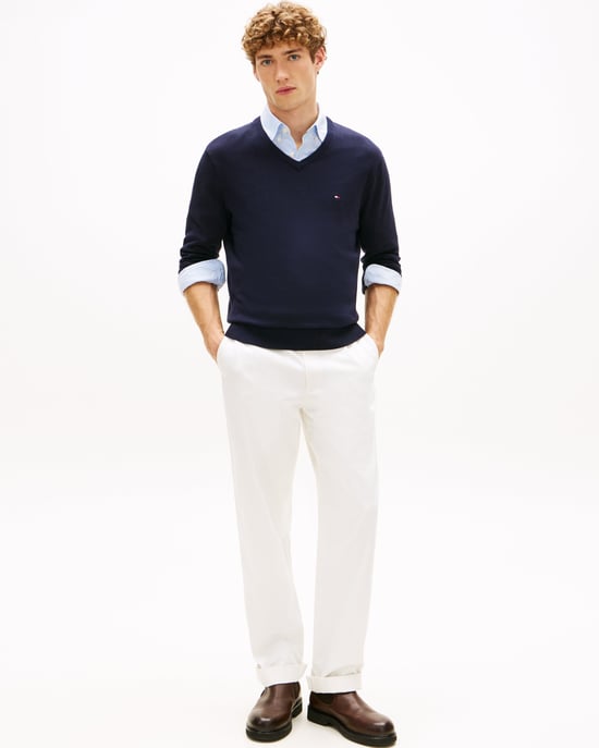 Essential Essential Quarter-Zip Jumper in Navy - Image 5