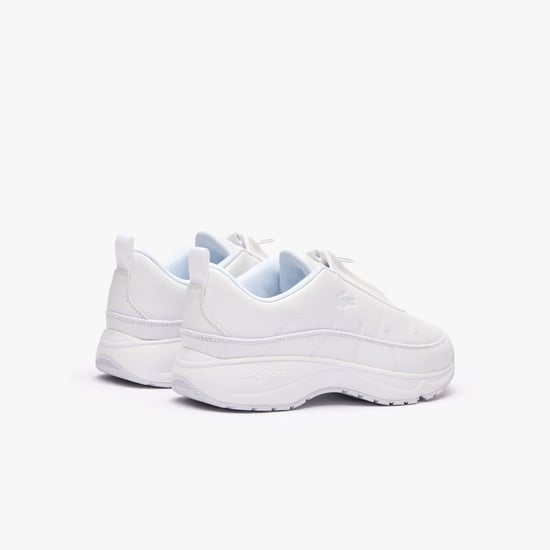 Men's Lacoste Audyssor Zip OG Leather Trainers in White - Image 3
