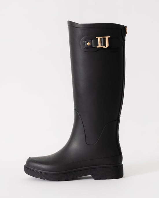 Neo Rain Tall Wellies in Black - Image 2