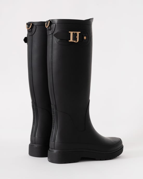 Neo Rain Tall Wellies in Black - Image 3