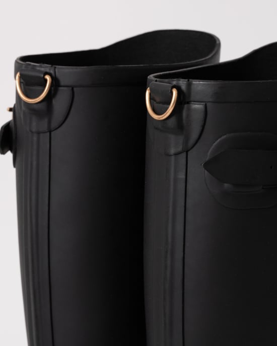 Neo Rain Tall Wellies in Black - Image 6