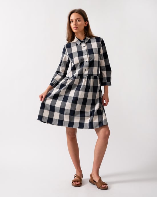 Short Dress in Navy - Image 1