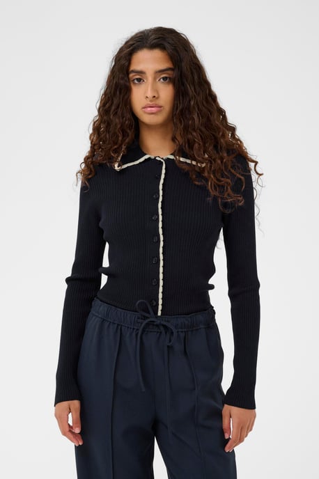 SLLysandra Polo Cardigan Knitted cardigan Slim fit - Image 3