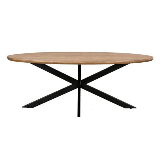 Livingfurn eetkamertafel jesper oval 180x90x76 cm mangohout - Image 2