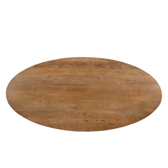 Livingfurn eetkamertafel jesper oval 180x90x76 cm mangohout - Image 3