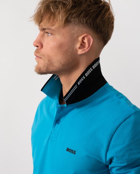 Paul Short Sleeve Polo Shirt in Marine - Image 4