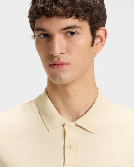 Passenger Slim-Fit Polo Shirt in Ivory - Image 3