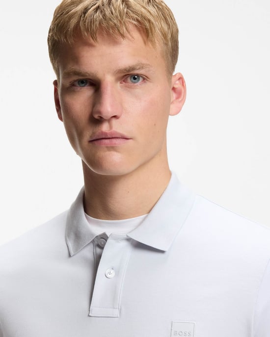 Passenger Slim-Fit Polo Shirt in Light Grey - Image 4