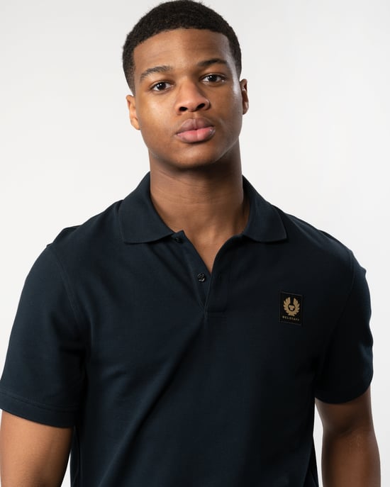 Short Sleeve Polo in Dark Blue - Image 2
