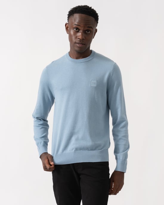 Kanovano Crew Neck Jumper in Light Blue - Image 1